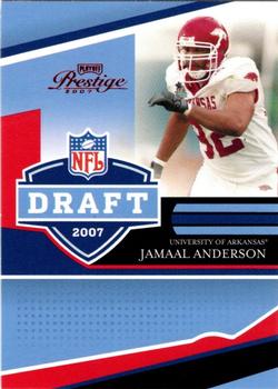 2007 Playoff Prestige - NFL Draft Red #NFLD-30 Jamaal Anderson Front