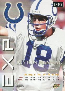 1999 Playoff Prestige EXP #EX148 Peyton Manning Back