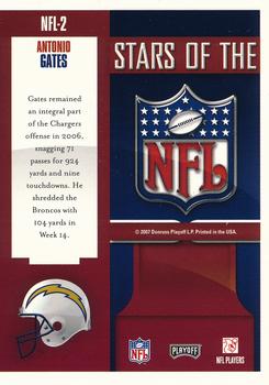2007 Playoff Prestige - Stars of the NFL #NFL-2 Antonio Gates Back