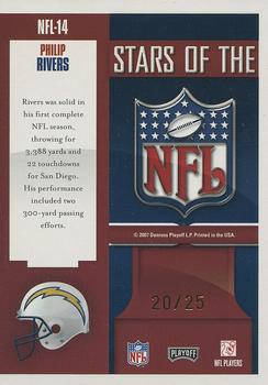 2007 Playoff Prestige - Stars of the NFL Holofoil #NFL-14 Philip Rivers Back