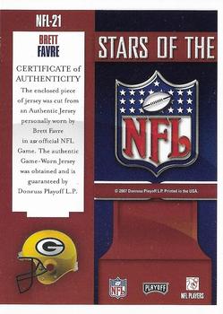 2007 Playoff Prestige - Stars of the NFL Materials #NFL-21 Brett Favre Back