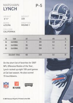 2007 Playoff NFL Playoffs Preview #P-5 Marshawn Lynch Back