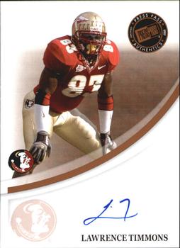2007 Press Pass - Autographs Bronze #NNO Lawrence Timmons Front