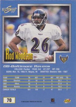 1999 Score #70 Rod Woodson Back