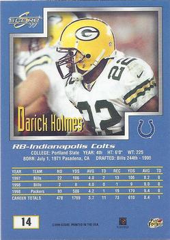 1999 Score #14 Darick Holmes Back