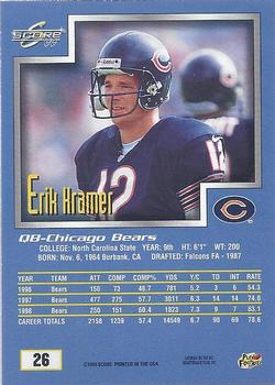 1999 Score #26 Erik Kramer Back