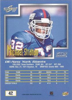 1999 Score #42 Michael Strahan Back