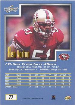 1999 Score #77 Ken Norton Back
