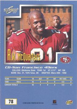 1999 Score #78 R.W. McQuarters Back