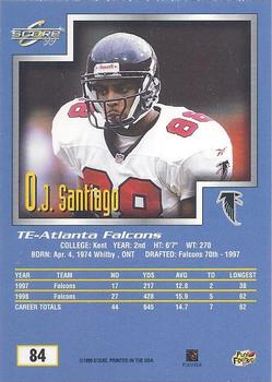1999 Score #84 O.J. Santiago Back
