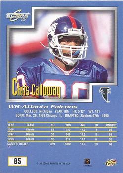 1999 Score #85 Chris Calloway Back