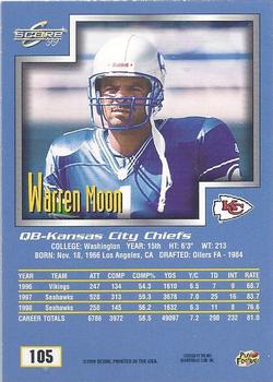 1999 Score #105 Warren Moon Back