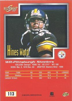 1999 Score #113 Hines Ward Back