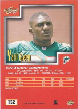 1999 Score #152 Yatil Green Back
