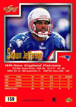 1999 Score #159 Shawn Jefferson Back