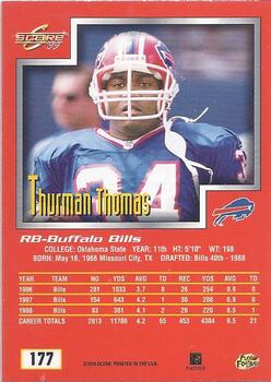 1999 Score #177 Thurman Thomas Back