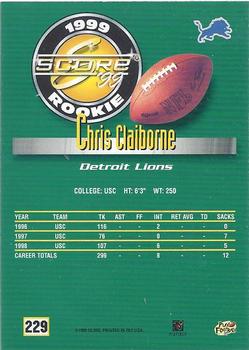 1999 Score #229 Chris Claiborne Back