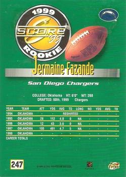1999 Score #247 Jermaine Fazande Back