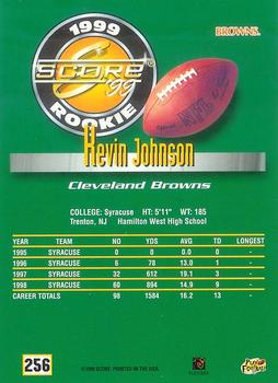 1999 Score #256 Kevin Johnson Back
