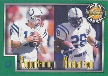 1999 Score #272 Peyton Manning / Marshall Faulk Front