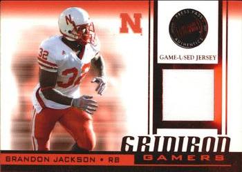 2007 Press Pass - Gridiron Gamers Jerseys Red #GG-BJ Brandon Jackson Front