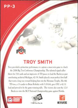 2007 Press Pass - Primetime Players #PP-3 Troy Smith Back