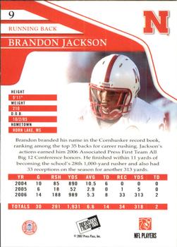 2007 Press Pass - Reflectors #9 Brandon Jackson Back