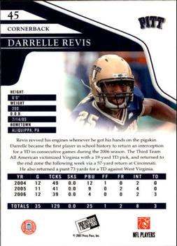 2007 Press Pass - Reflectors #45 Darrelle Revis Back