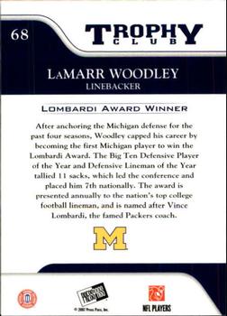 2007 Press Pass - Reflectors #68 LaMarr Woodley Back