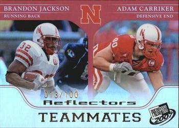 2007 Press Pass - Reflectors Proof #92 Brandon Jackson / Adam Carriker Front