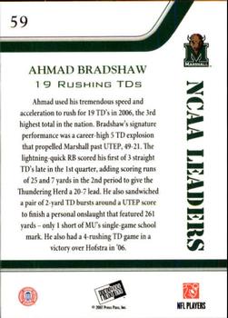 2007 Press Pass - Reflectors Solo #59 Ahmad Bradshaw Back