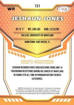 2024 SAGE HIT - Purple #131 Jeshaun Jones Back