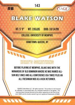 2024 SAGE HIT - Purple #143 Blake Watson Back