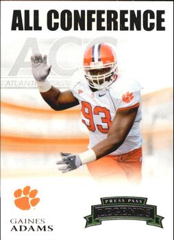 2007 Press Pass Legends - All Conference #5 Gaines Adams Front
