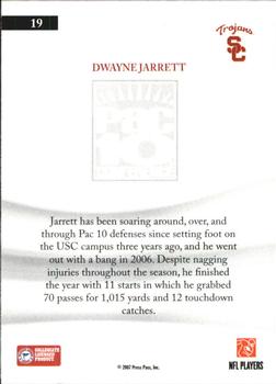 2007 Press Pass Legends - All Conference #19 Dwayne Jarrett Back