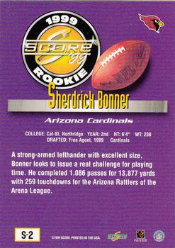 1999 Score Supplemental #S-2 Sherdrick Bonner Back