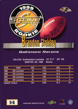 1999 Score Supplemental #S-6 Brandon Stokley Back