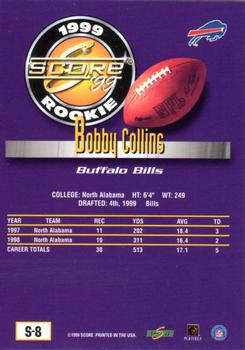 1999 Score Supplemental #S-8 Bobby Collins Back