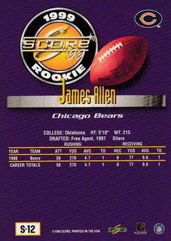 1999 Score Supplemental #S-12 James Allen Back