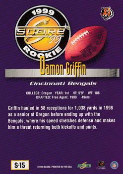 1999 Score Supplemental #S-15 Damon Griffin Back