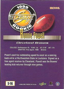 1999 Score Supplemental #S-16 Ronnie Powell Back