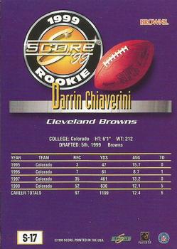 1999 Score Supplemental #S-17 Darrin Chiaverini Back