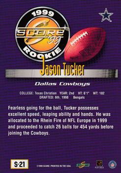 1999 Score Supplemental #S-21 Jason Tucker Back