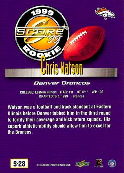 1999 Score Supplemental #S-28 Chris Watson Back