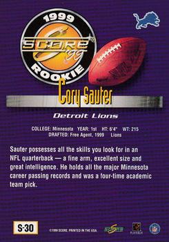 1999 Score Supplemental #S-30 Cory Sauter Back