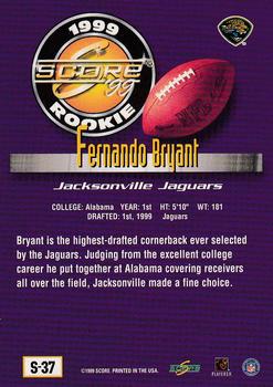 1999 Score Supplemental #S-37 Fernando Bryant Back