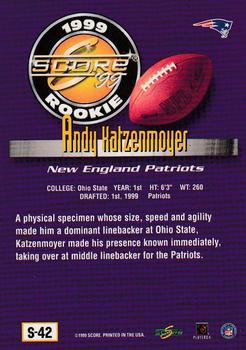 1999 Score Supplemental #S-42 Andy Katzenmoyer Back
