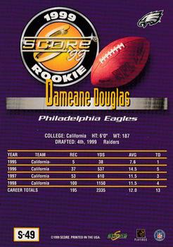 1999 Score Supplemental #S-49 Dameane Douglas Back