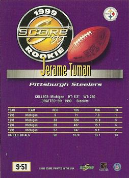 1999 Score Supplemental #S-51 Jerame Tuman Back