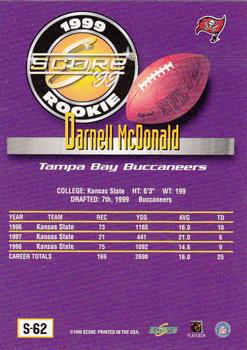 1999 Score Supplemental #S-62 Darnell McDonald Back